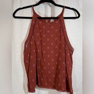 Mudd Boho Print Terracotta Tank Top